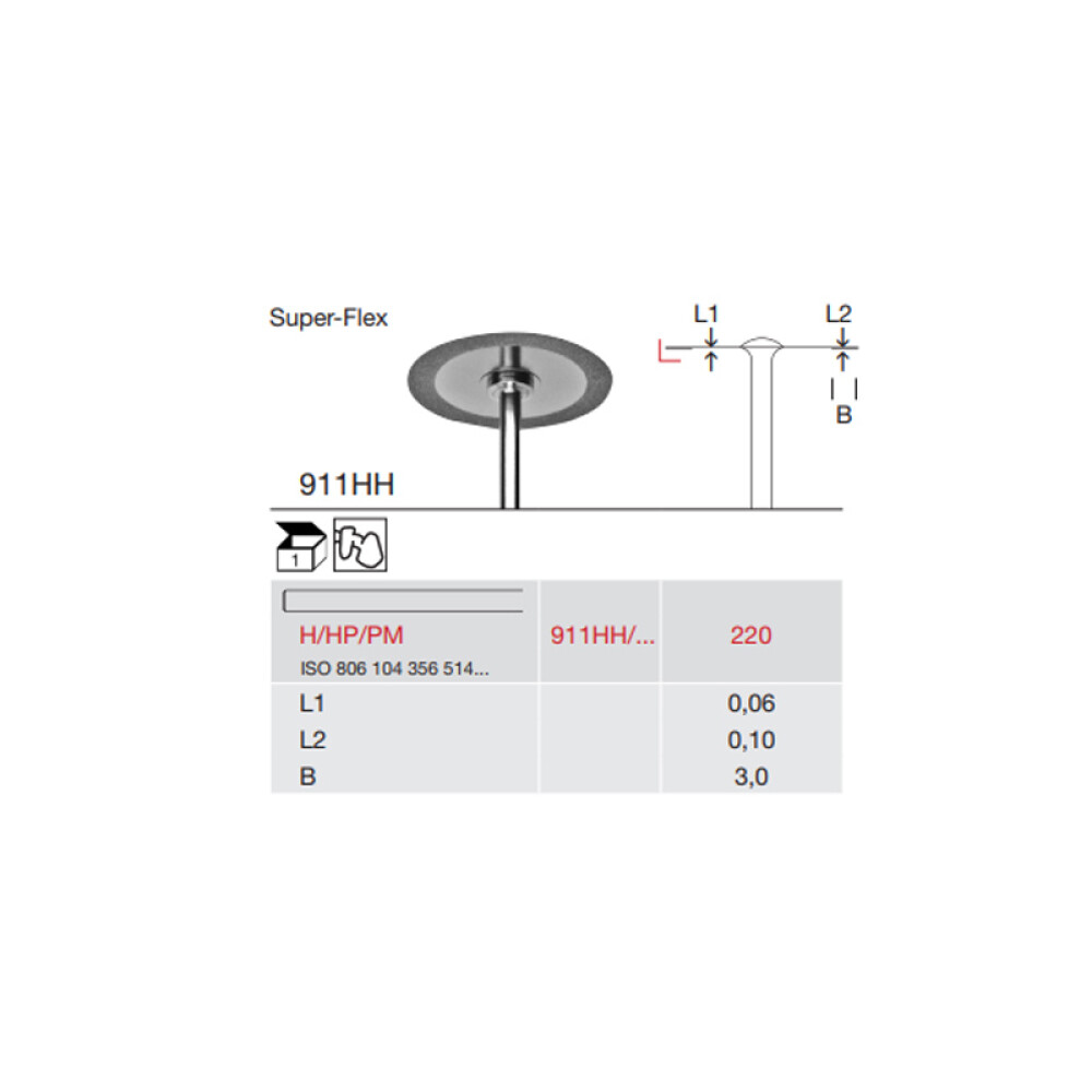 DISC DIAMANTAT PT. LABORATOR 911HH-220-H