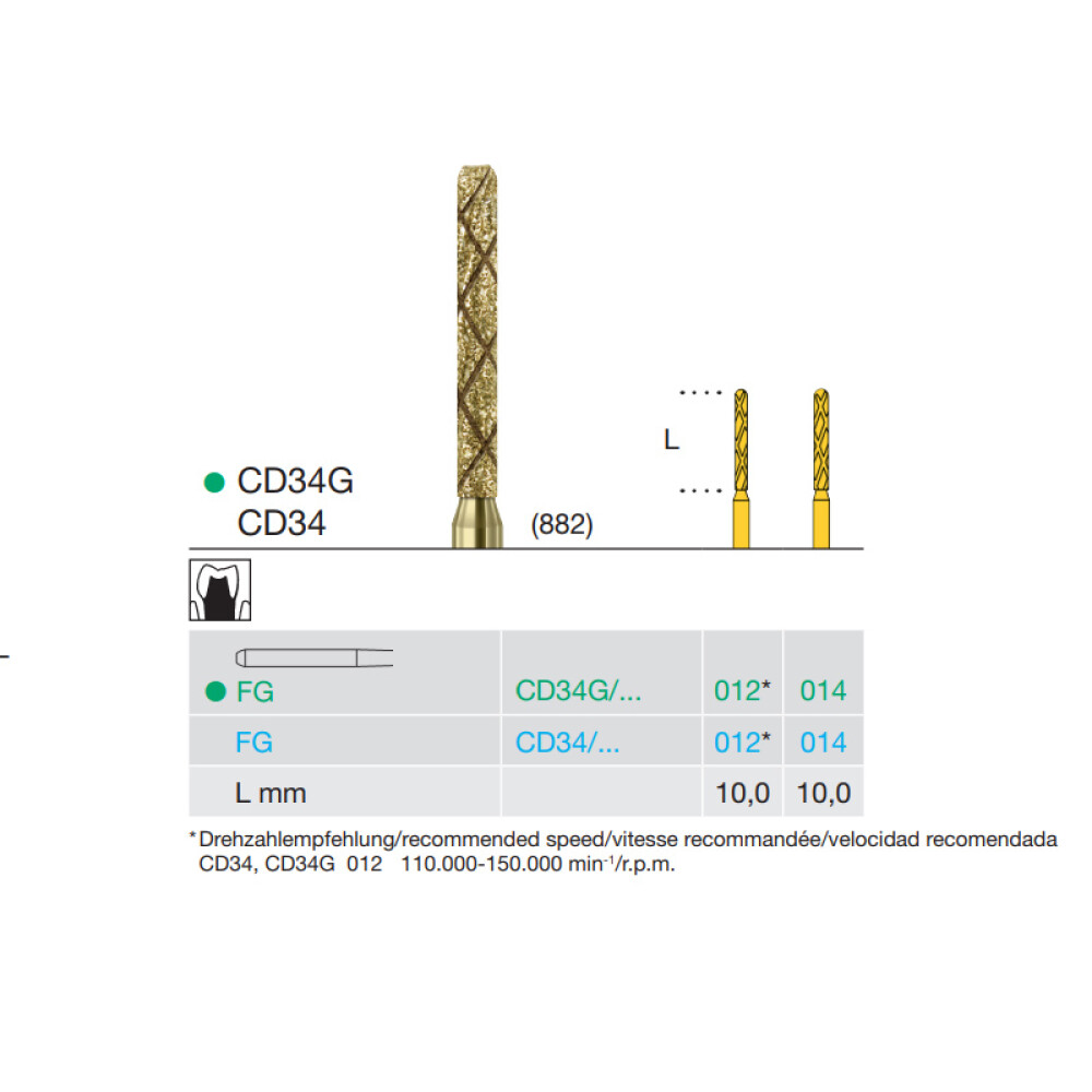 FREZA DIAMANTATA - CD34G-012-FG BUSCH