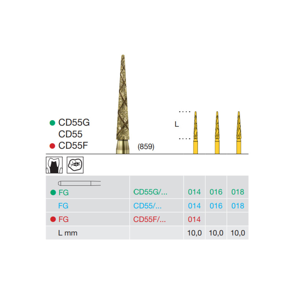 FREZE DIAMANTATE - CD55G-016-FG-BUSCH