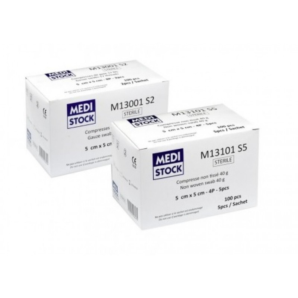 COMPRESE NETESUT STERILE 5x5 CM-MEDISTOCK M13101S5