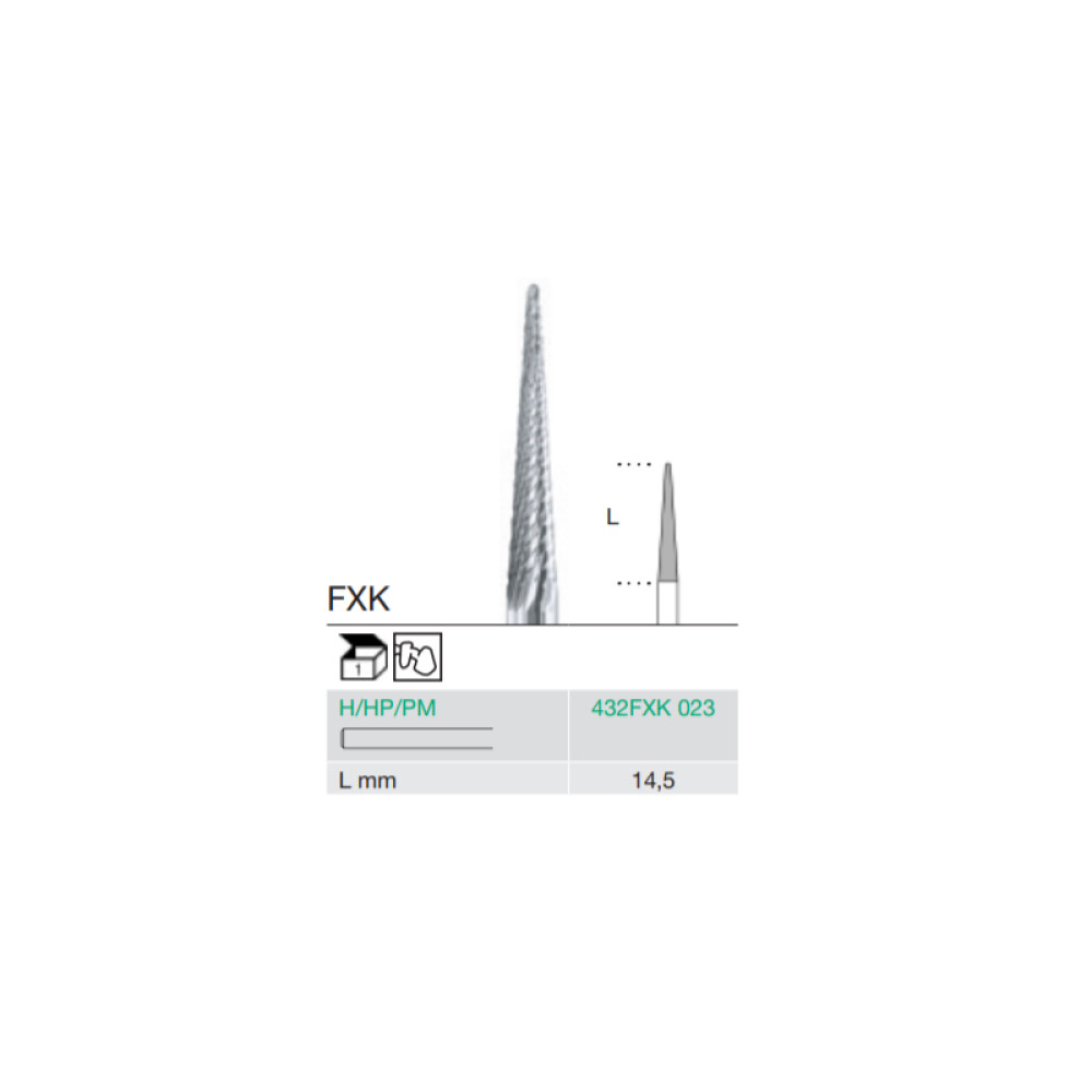 FREZA EXTRADURA PT. LABORATOR 432FX-023-H