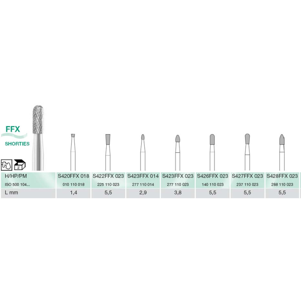 FREZA EXTRADURA LAB. SHORTIES S423FFX-023-H