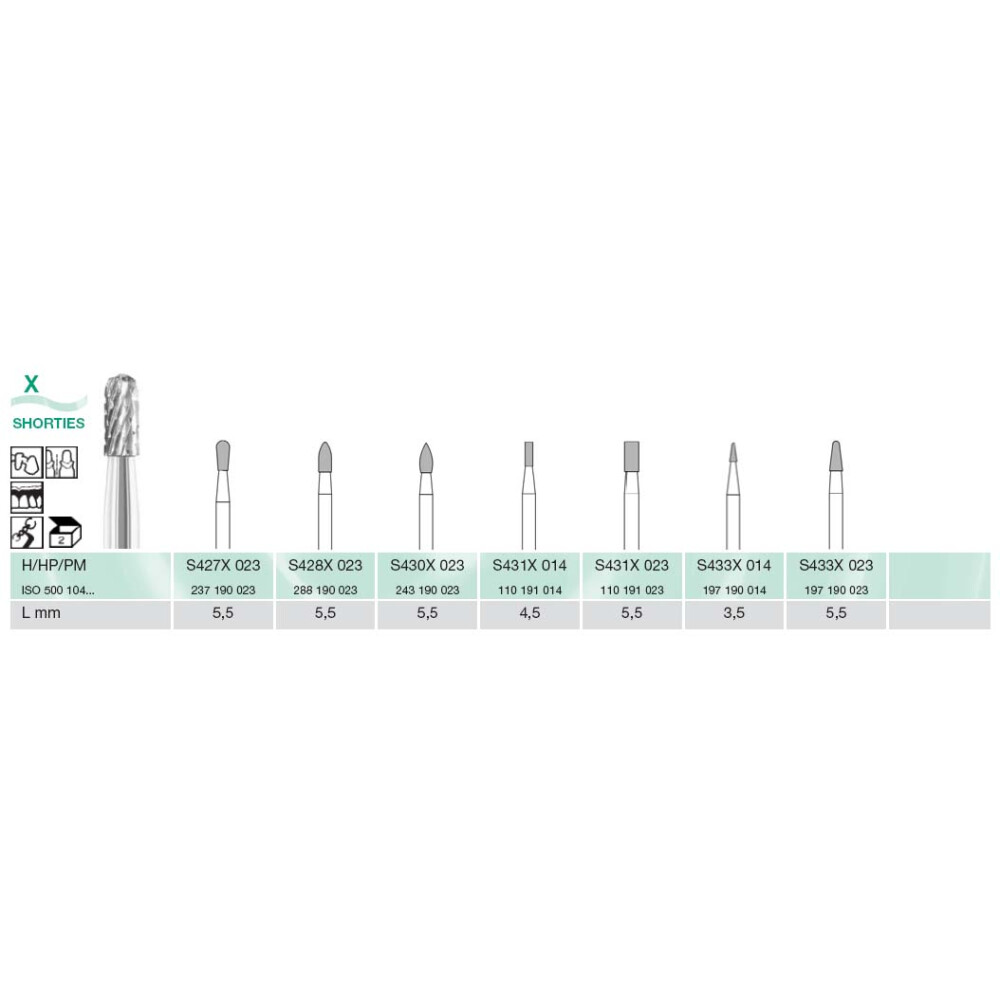 FREZA EXTRADURA LAB. SHORTIES S431X-014-H