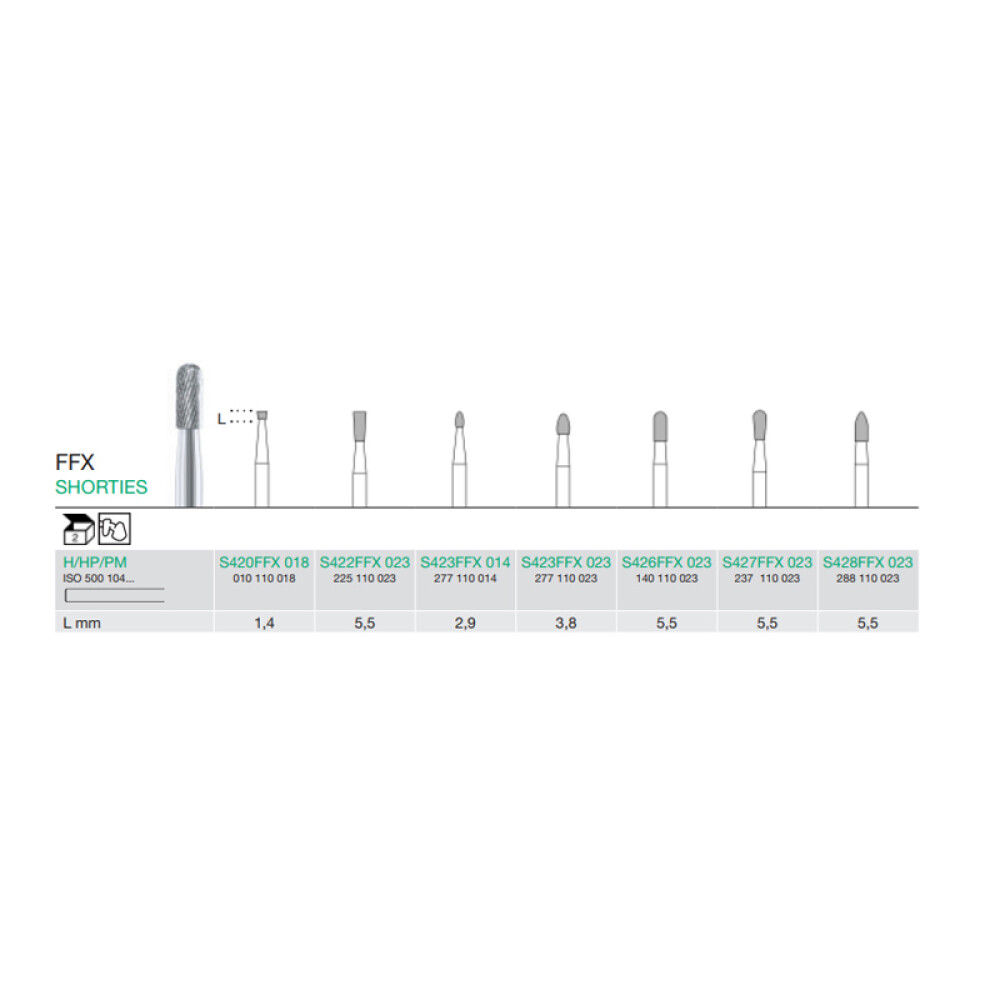 FREZA EXTRADURA LAB. SHORTIES S420FFX-018-H