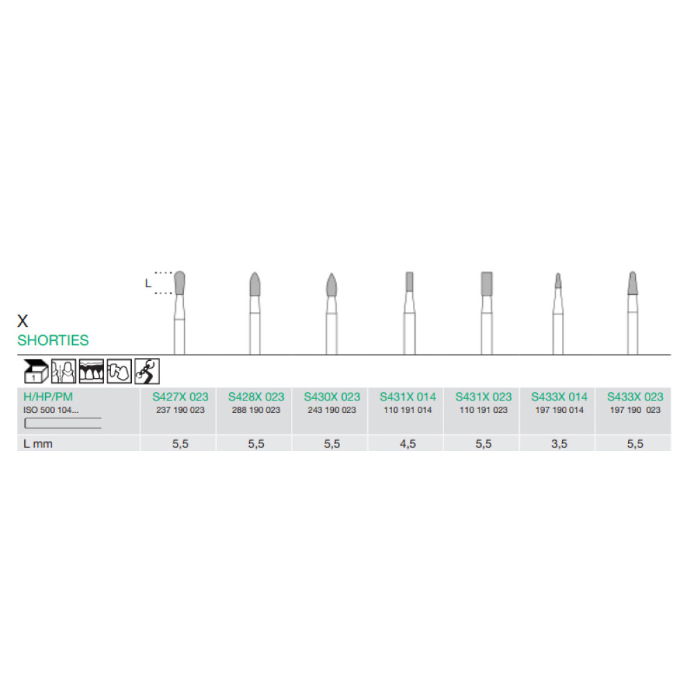 FREZA EXTRADURA LAB. SHORTIES S427X-023-H