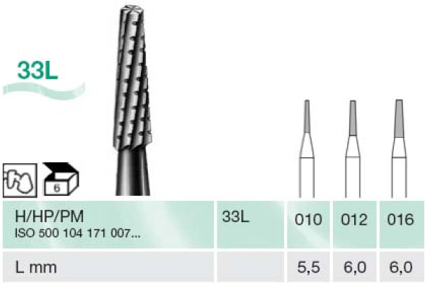 FREZA EXTRADURA PT. LABORATOR 33L-012-H