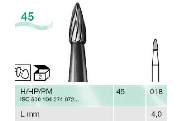 FREZA EXTRADURA PT. LABORATOR 45-018-H
