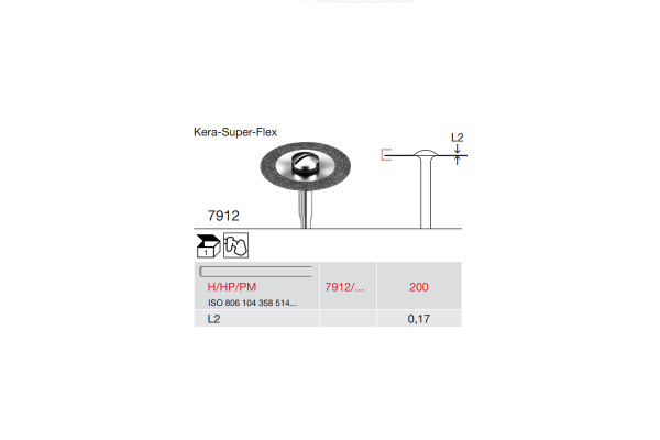 DISC DIAMANTAT PT. LABORATOR 7912-200-H