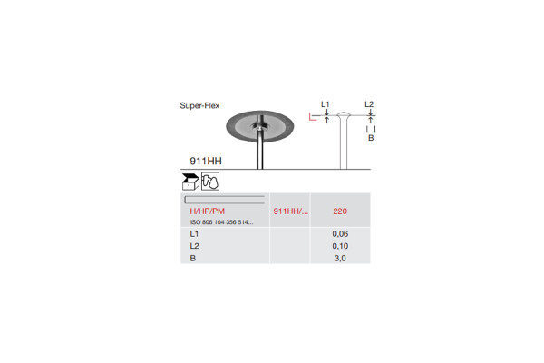 DISC DIAMANTAT PT. LABORATOR 911HH-220-H