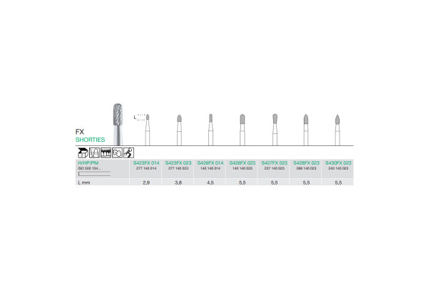 FREZA EXTRADURA LAB. SHORTIES S430FX-023-H