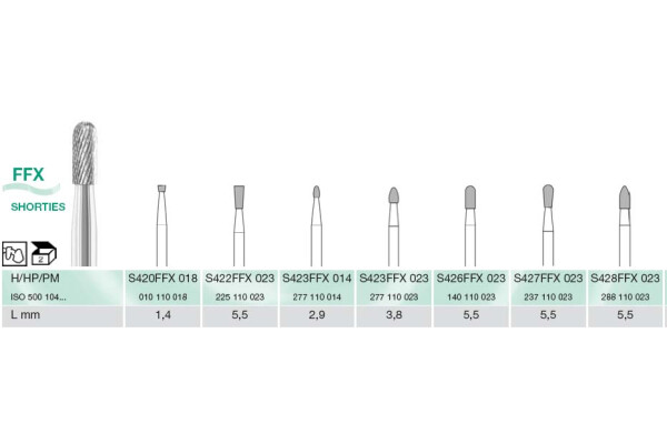 FREZA EXTRADURA LAB. SHORTIES S422FFX-023-H