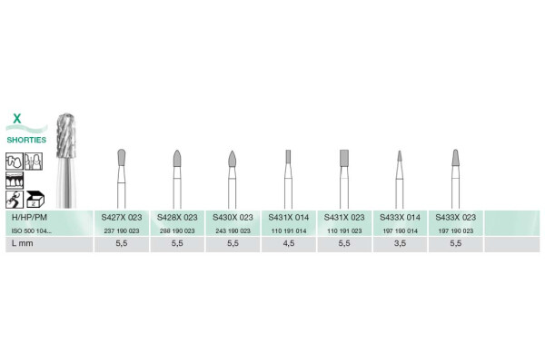 FREZA EXTRADURA LAB. SHORTIES S431X-023-H