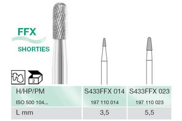 FREZA EXTRADURA LAB. SHORTIES S433FFX-023-H