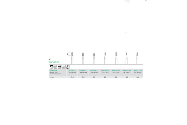 FREZA EXTRADURA LAB. SHORTIES S431-023-H