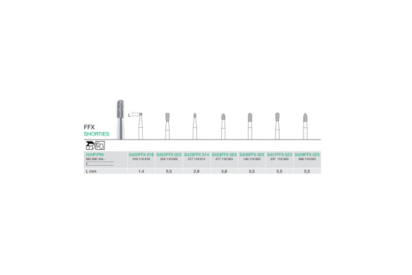FREZA EXTRADURA LAB. SHORTIES S420FFX-018-H