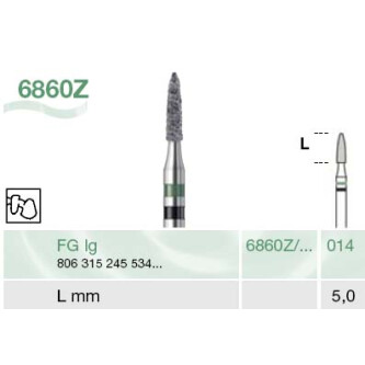 FREZA DIAMANTATA PT. LABORATOR ZIRCON 6860Z-014-FG Lg