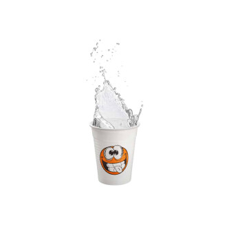 PAHARE PLASTIC 180ML SMILY  PORTOCALII AKZENTA 50pcs