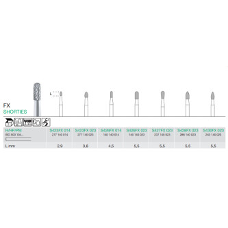 FREZA EXTRADURA LAB. SHORTIES S430FX-023-H