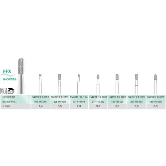 FREZA EXTRADURA LAB. SHORTIES S423FFX-014-H