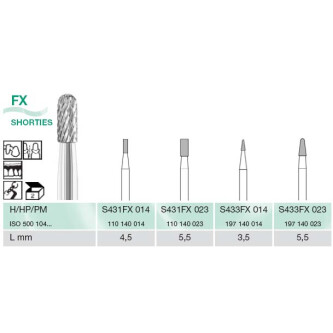 FREZA EXTRADURA LAB. SHORTIES S433FX-014-H