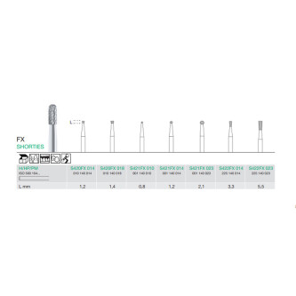 FREZA EXTRADURA  LAB. SHORTIES S422FX-014