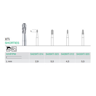 FREZA EXTRADURA LAB. SHORTIES S423X-023-H